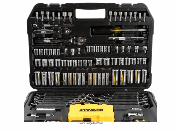 DWMT73802 1/4 in. x 3/8 in. Drive Polished Chrome Mechanics Tool Set (142-Piece) - Image 3