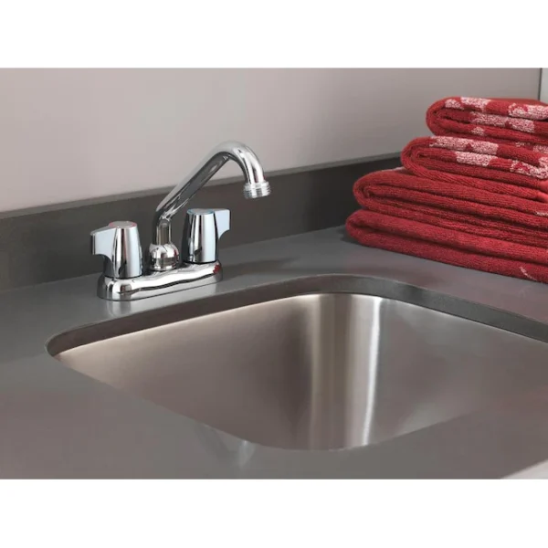 Moen 74998 Chateau Two-Handle 4-Inch Centerset Utility or Laundry Sink Faucet, Chrome - Image 4
