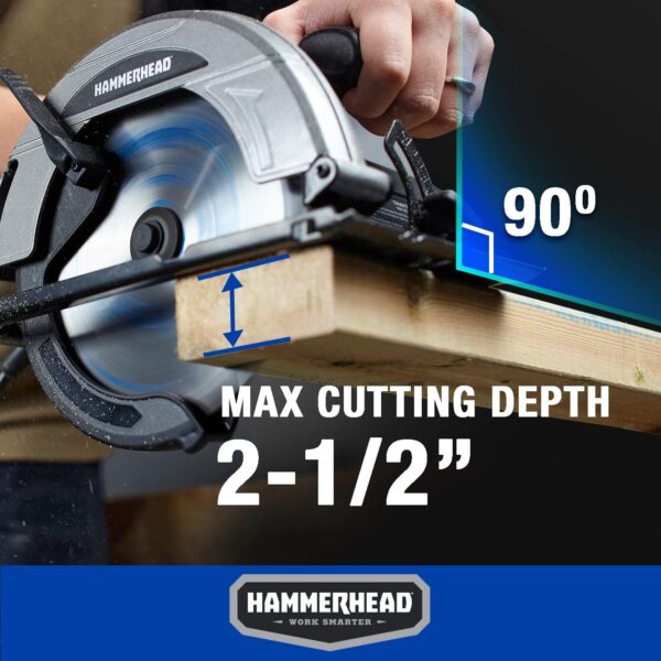 Hammerhead HACS120 12-Amp 7-1/4 Inch Circular Saw with Saw Blade - Image 4