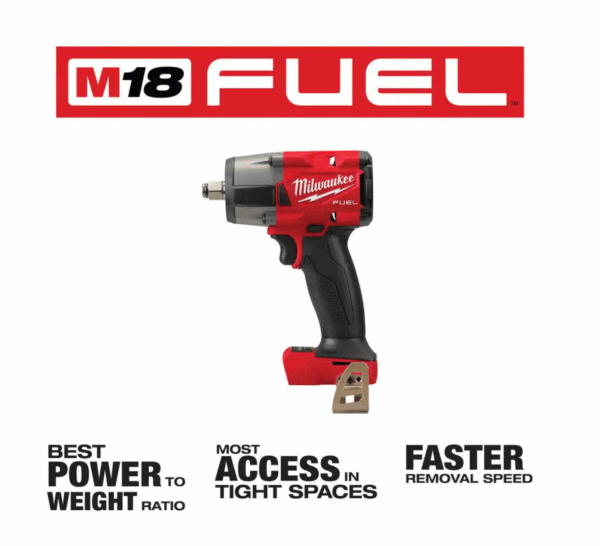 2960-20-2962-20 M18 FUEL GEN-2 18V Lithium-Ion Mid Torque Brushless Cordless 3/8 in. and 1/2 in Impact Wrench (2-Tool) - Image 4