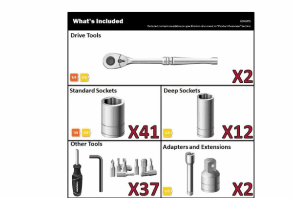 H94MTS Mechanics Tool Set (94-Piece) - Image 3