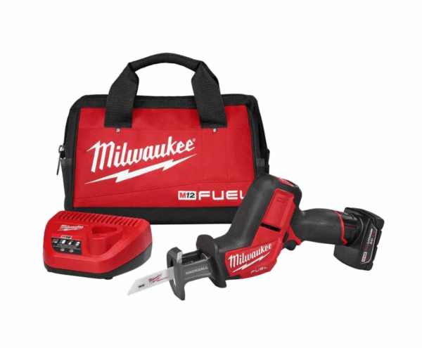 2520-21XC-2415-20 M12 FUEL 12-Volt Lithium-Ion Brushless Cordless HACKZALL Reciprocating Saw Kit with M12 3/8 in. Right Angle Drill - Image 4