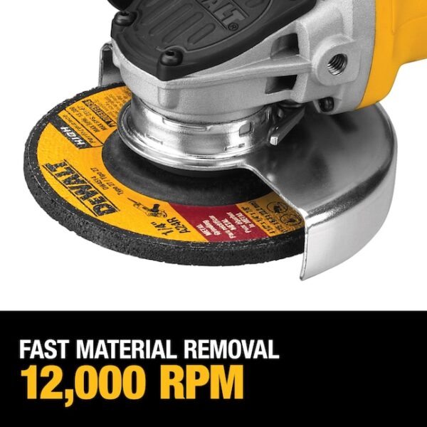 DWE4012 4.5-in-Amp Paddle Switch Corded Angle Grinder - Image 9