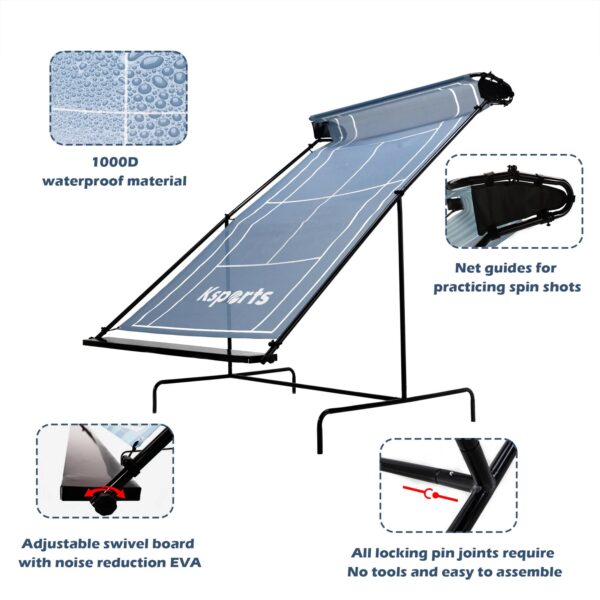 Portable Indoor Outdoor Weatherproof Tennis Rebounder Net with Carry Bag - Image 2