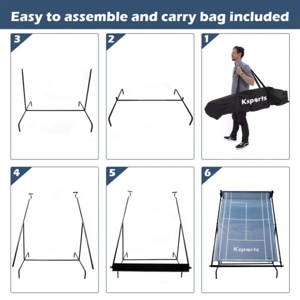Portable Indoor Outdoor Weatherproof Tennis Rebounder Net with Carry Bag - Image 4
