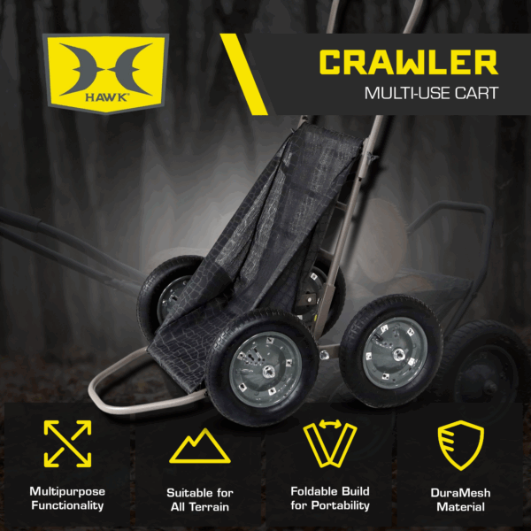Multi-Use Folding Cart, Hunting Cart w/ 500lb Capacity, Dark Gray - Image 2