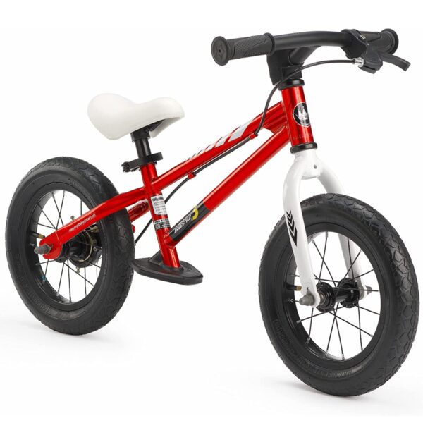 12 Balance Bike with Handbrakes for Kids Ages 2 to 5, Red - Image 2