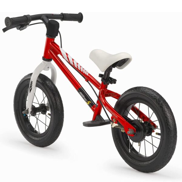 12 Balance Bike with Handbrakes for Kids Ages 2 to 5, Red - Image 3