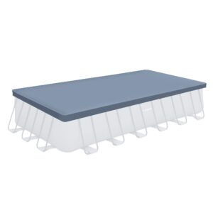 24?? Durable Rectangular Pool Cover for Oasis and Activity Pools, Gray