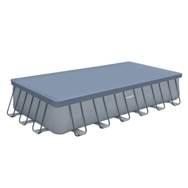 24?? Durable Rectangular Pool Cover for Oasis and Activity Pools, Gray - Image 5