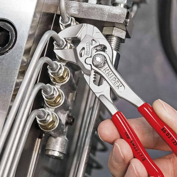 Knipex 5 in. Chrome Vanadium Steel Smooth Jaw Mini Pliers Wrench - Image 3