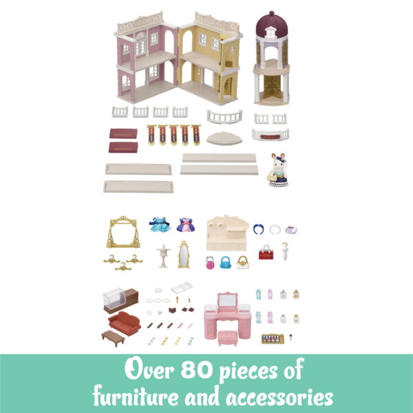 Town Series Grand Department Store Gift Set, Fashion Dollhouse Playset with Figure, Shops and Accessories - Image 2