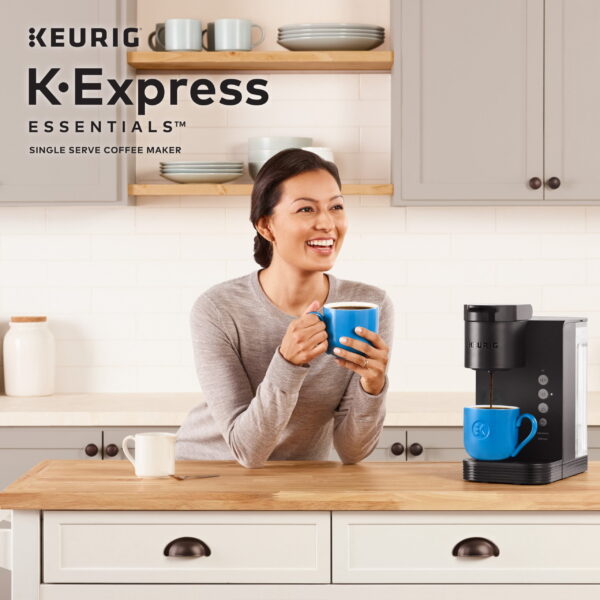 K-Express Essentials Single Serve K-Cup Pod Coffee Maker, Black - Image 9