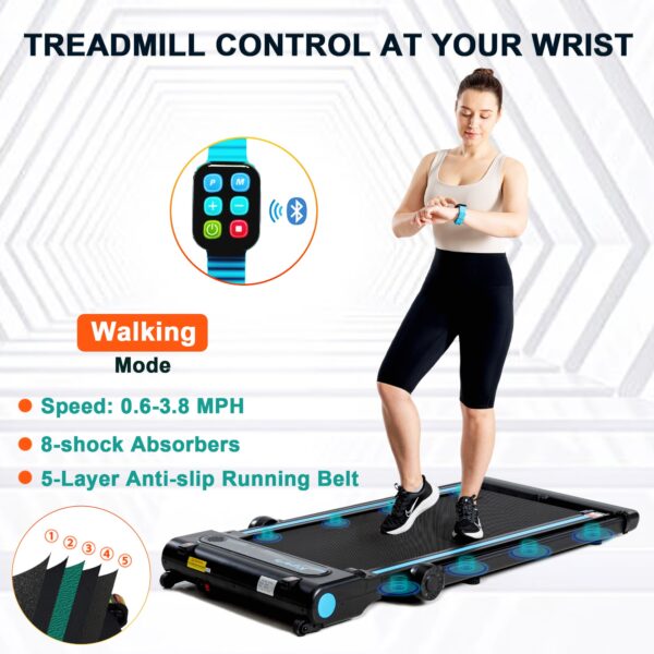 3 in 1 Pro Electric Treadmill Cardio Strength Training Workout Set, Navy - Image 4