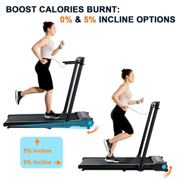 3 in 1 Pro Electric Treadmill Cardio Strength Training Workout Set, Navy - Image 6