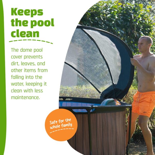 14 Foot Round Multifunctional Cover Dome Enclosure for Outdoor Pools - Image 5