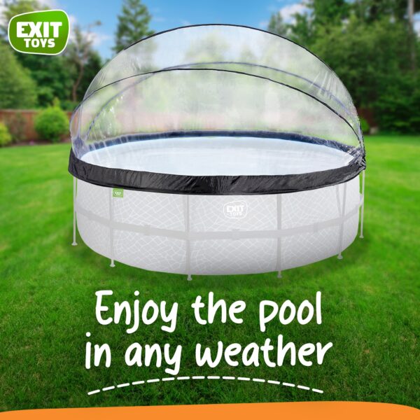 15 Foot Round Multifunctional Cover Dome Enclosure for Outdoor Pools - Image 2