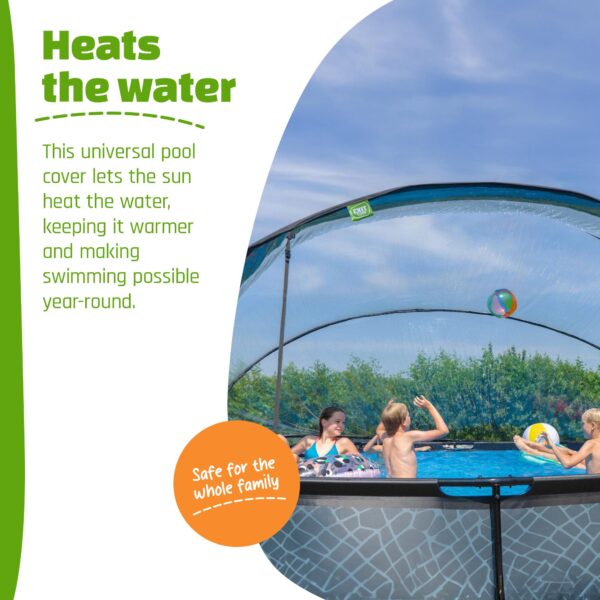 15 Foot Round Multifunctional Cover Dome Enclosure for Outdoor Pools - Image 3