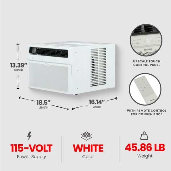 8,000 BTU 115V Smart WiFi Window Air Conditioner(Certified Refurbished) - Image 3