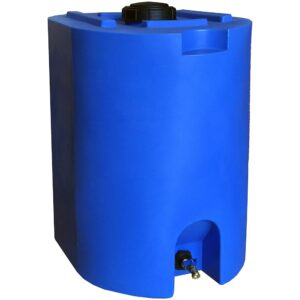 55 Gal Stackable Design Utility Water Tank with Large Cap, Blue