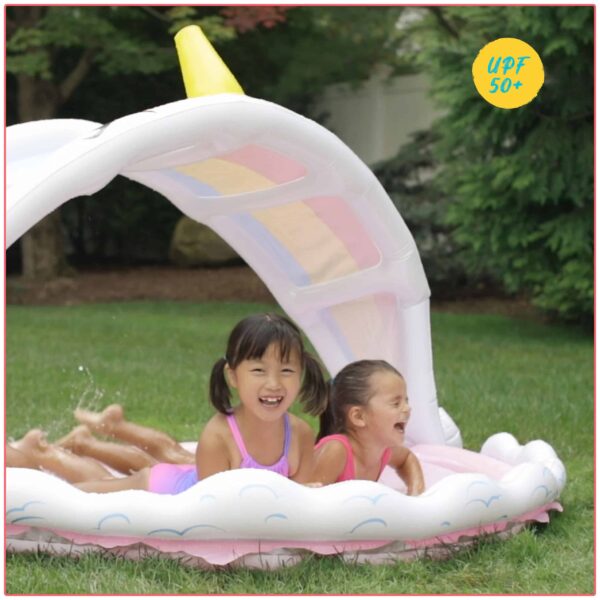 Sunsmart Rainbow Unicorn Shade N  Splash Sprinkler and Splash Pad 5.5 - Image 3