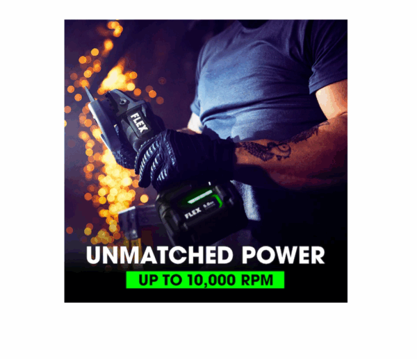 FX3171A-1C 5-in 24-volt Paddle Switch Brushless Cordless Angle Grinder (Charger Included and 1-Battery) - Image 5