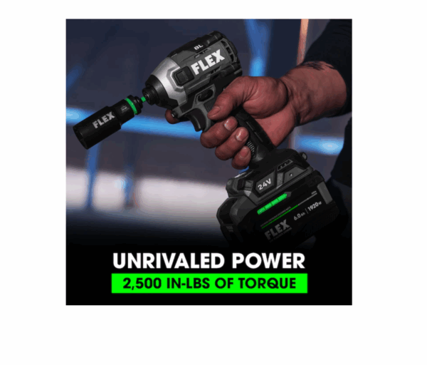 FX1371A-1H STACKED LITHIUM 24-Volt 1/4-in Variable Speed Brushless Cordless Impact Driver (1-Battery Included) - Image 5