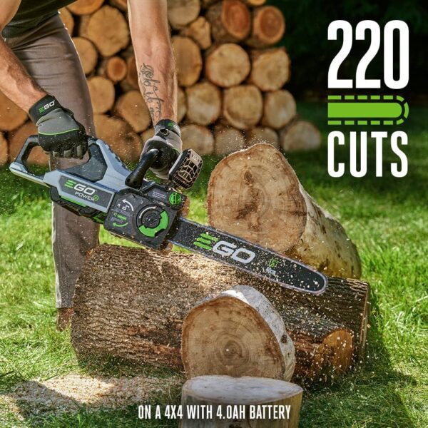 CS1613 POWER+ 56-volt 16-in Brushless Cordless Electric Chainsaw 4 Ah (Battery   Charger Included) - Image 5