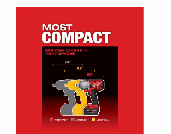 2864-20 M18 FUEL ONE-KEY 18V Lithium-Ion Brushless Cordless 3/4 in. Impact Wrench with Friction Ring (Tool-Only) - Image 5