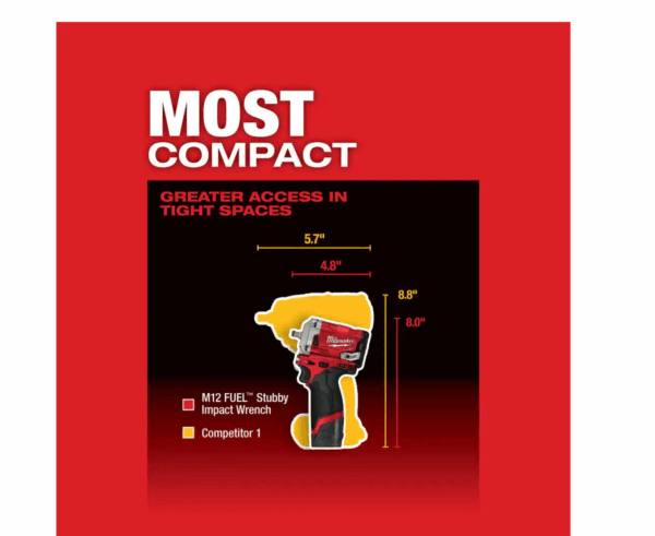 2554-20-2564-20-2567-20 M12  12V Li-Ion Brushless Cordless  3/8 in. Impact Wrench w/Right Angle Impact Wrench   High Speed Ratchet - Image 6
