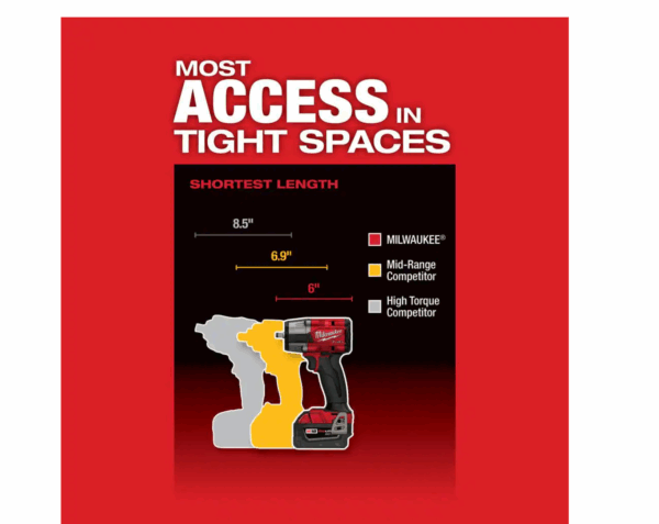 2960-20-49-16-2960 M18 FUEL 18V Lithium-Ion Mid Torque Brushless Cordless 3/8 in. Impact Wrench with Friction Ring, Protective Boot - Image 5