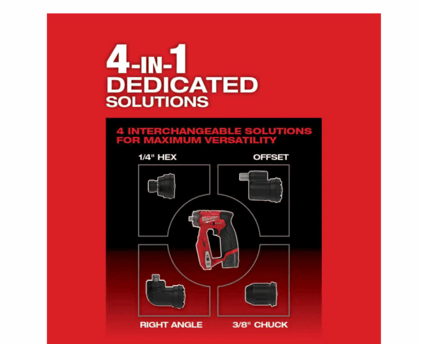 2505-22-48-11-2460 M12 FUEL 12-Volt Lithium-Ion Brushless Cordless 4-in-1 Interchangeable 3/8 in. Drill Driver Kit with 6.0 Ah Battery - Image 5