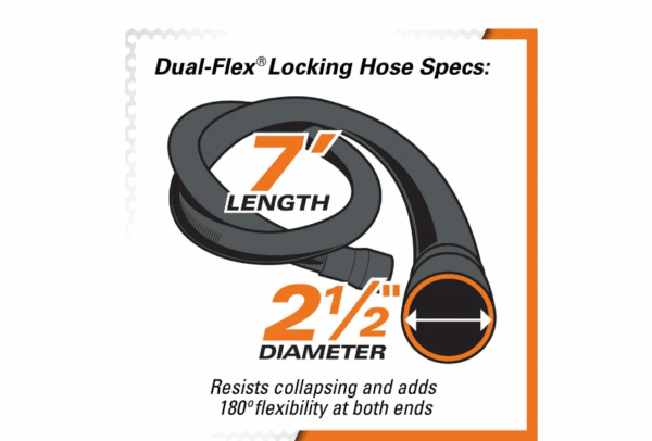 WD1060 10 Gal. 6.0-Peak HP Stainless Steel Wet/Dry Shop Vacuum with Filter, Hose and Accessories - Image 9
