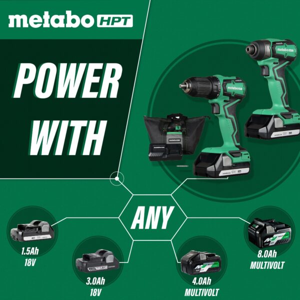 HPT MultiVolt 2-Tool 18-volt Brushless Power Tool Combo Kit with Soft Case (2 Li-ion Batteries Included and Charger Included) - Image 4