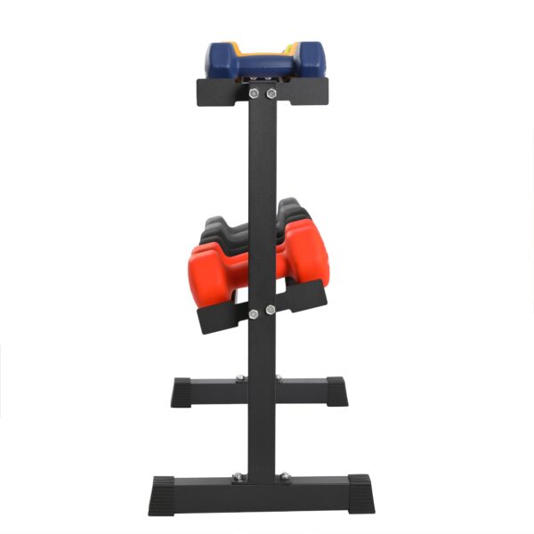 146 Pound Neoprene Dumbbell Strength Training Weight Set with Rack - Image 7