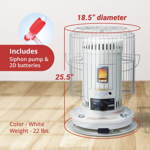 23,500 BTU Indoor Outdoor Convection Kerosene Heater, 2 Pack - Image 2