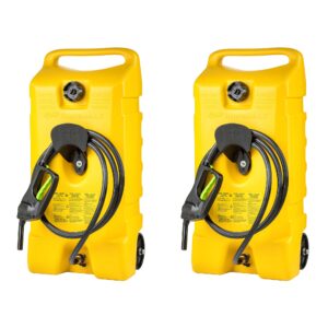 14 Gal Diesel Fuel Tank Container Pump, 2 Pack, Yellow