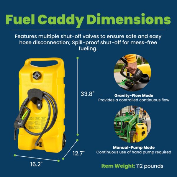 14 Gal Diesel Fuel Tank Container Pump, 2 Pack, Yellow - Image 3