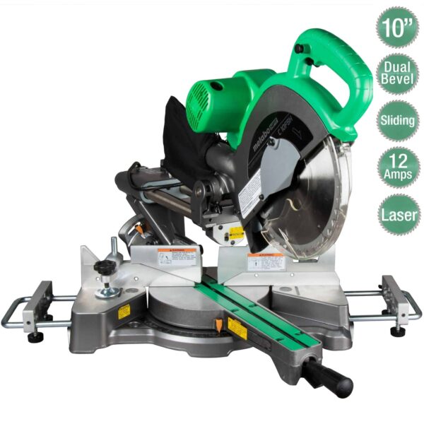 Metabo HPT 10-in Dual Bevel Sliding Compound Corded Miter Saw with Laser Guide - Image 2