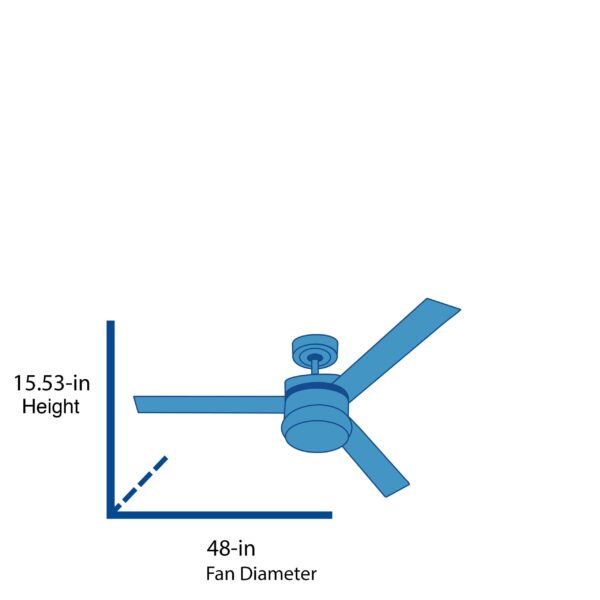 Aire Duo 48-in Brushed Nickel LED Indoor Ceiling Fan with Light Remote (2-Blade) - Image 5