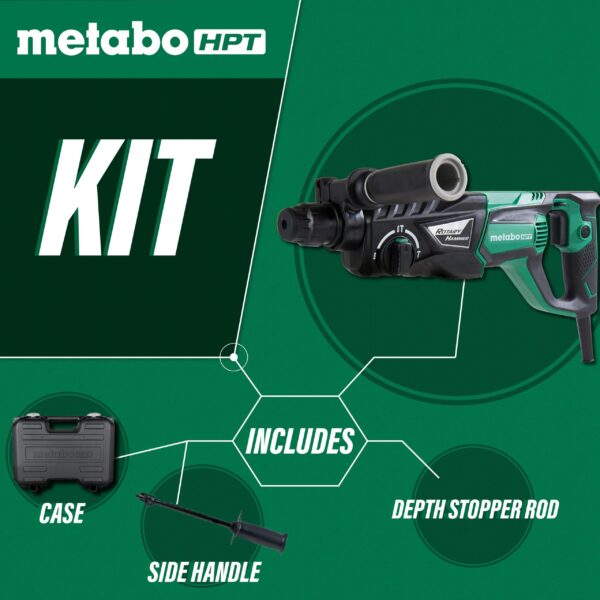 HPT Sds-plus Variable Speed Corded Rotary Hammer Drill (Tool Only) - Image 2