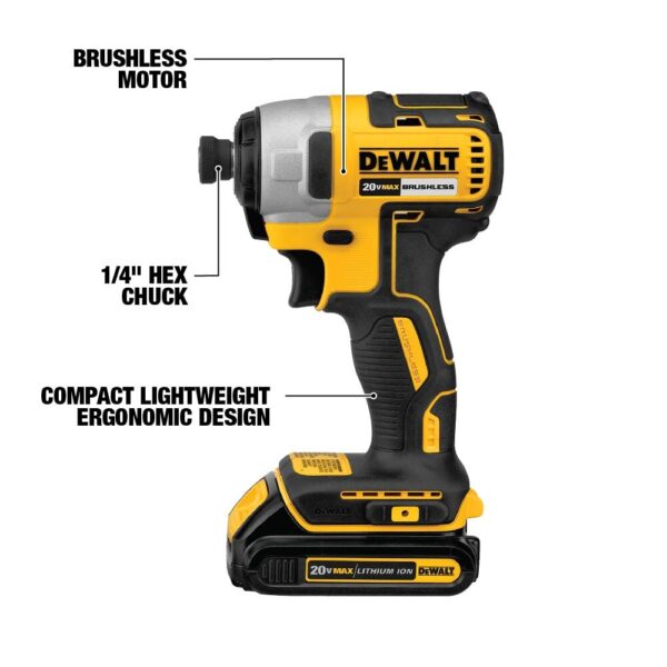 20-volt Max 1/4-in Variable Speed Brushless Cordless Impact Driver - Image 3