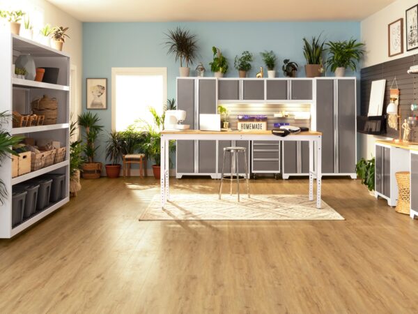 NewAge Products 48-in W x 43-in H White Bamboo Adjustable Height - Image 4