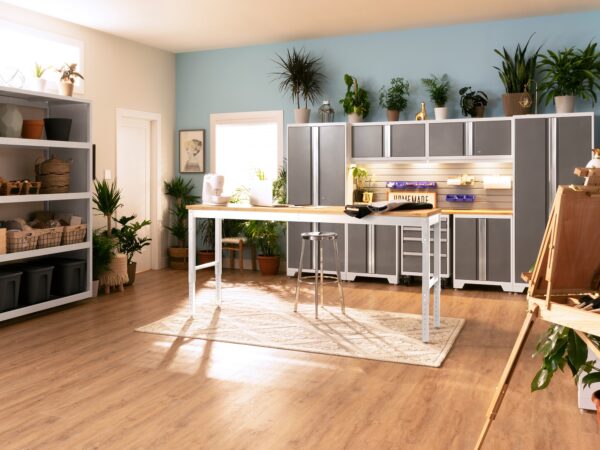 NewAge Products 48-in W x 43-in H White Bamboo Adjustable Height - Image 3