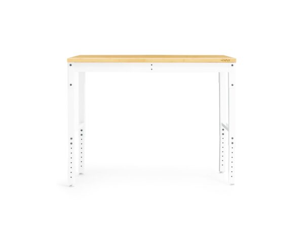 NewAge Products 48-in W x 43-in H White Bamboo Adjustable Height