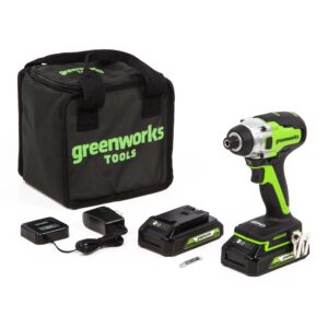 24-volt 1/4-in Variable Speed Brushless Cordless Impact Driver (2-Batteries Included)