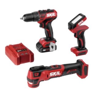 PWR CORE 12 3-Tool 12-volt Brushless Power Tool Combo Kit Case (1 Li-ion Battery Included and Charger Included)