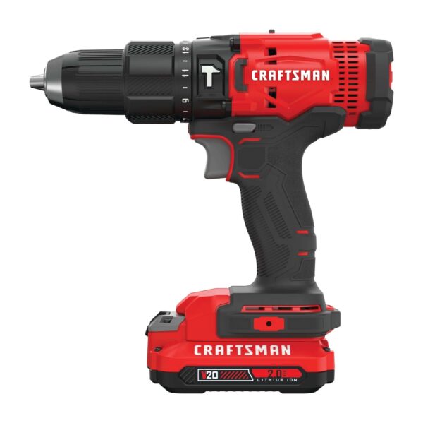 1/2-in 20-volt Max-Amp Variable Speed Cordless Hammer Drill (1-Battery Included) - Image 3