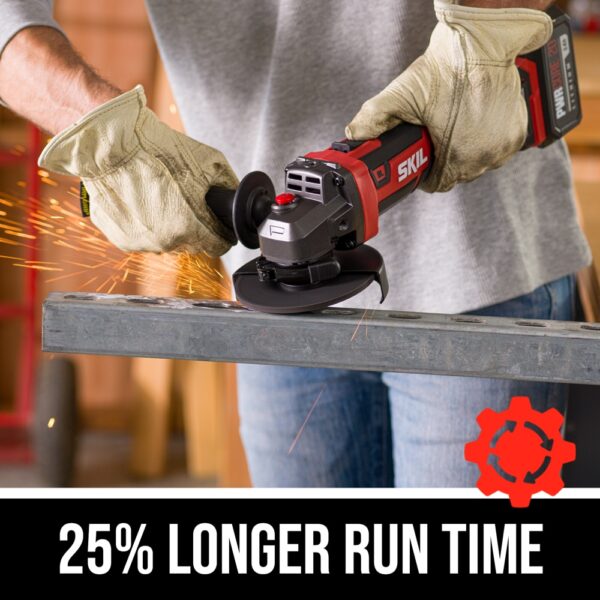 PWR CORE 20 4.5-in 20-Volt Sliding Switch Brushless Cordless Angle Grinder (1-Battery and charger Included) - Image 2