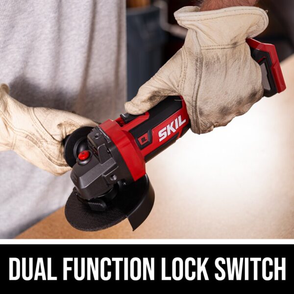 PWR CORE 20 4.5-in 20-Volt Sliding Switch Brushless Cordless Angle Grinder (1-Battery and charger Included) - Image 6